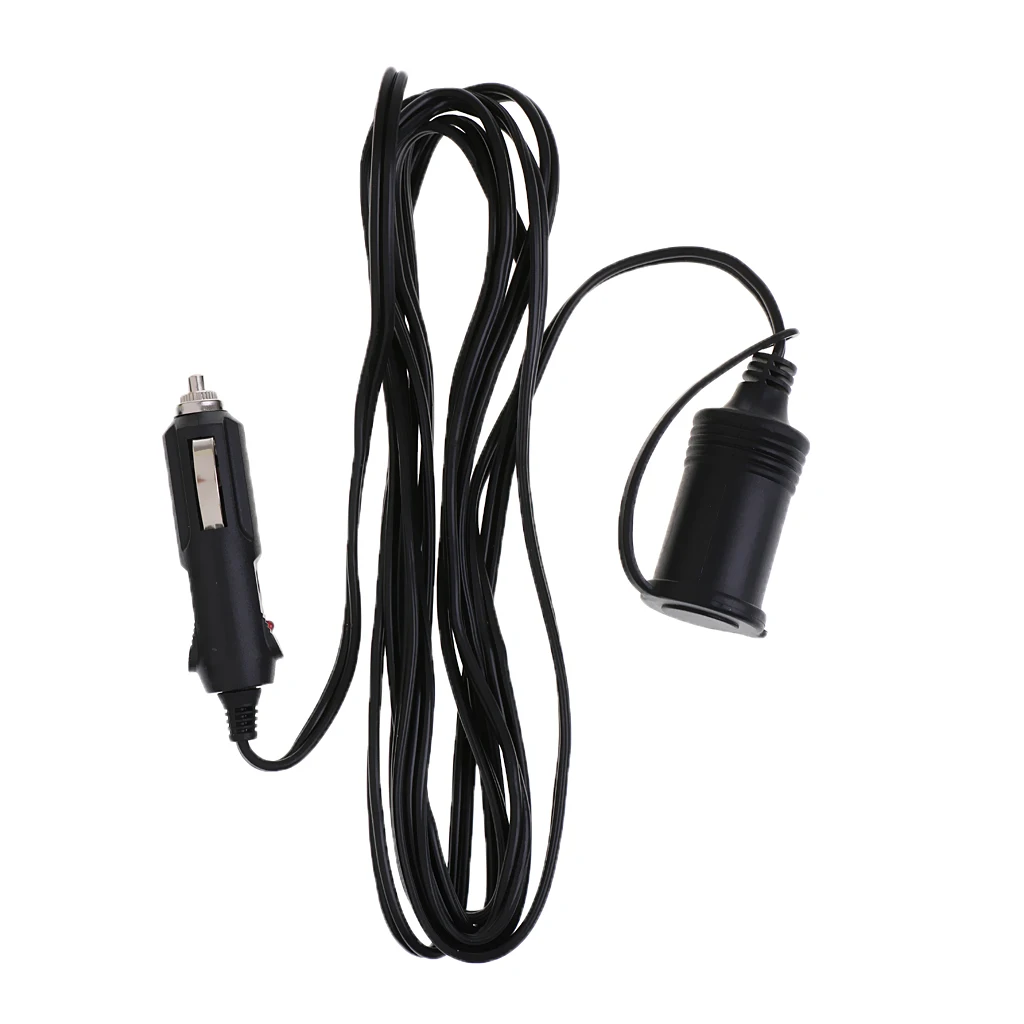 10ft 3m Car Cigarette Lighter Extension Socket Cable Lead Cord Adapter 12v/24v