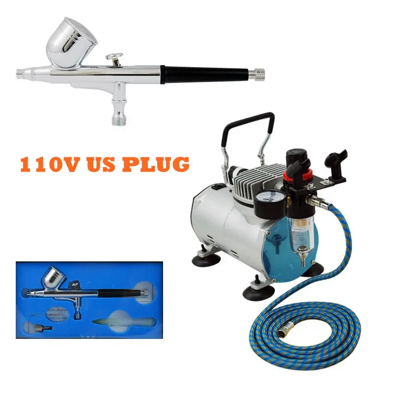 

Precision Airbrush Model ABK-130 US airbrushing system with TC-20B Air Compressure For Temporary Tattoo Body Paint