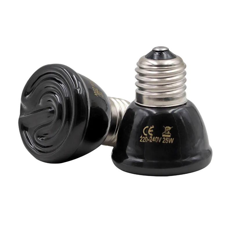 

1 Pc Pet Heating Light Bulb 25W 50W 75W 100W Mini Infrared Ceramic Emitter Heat Light Lamp Bulb For Reptile Pet Brooder