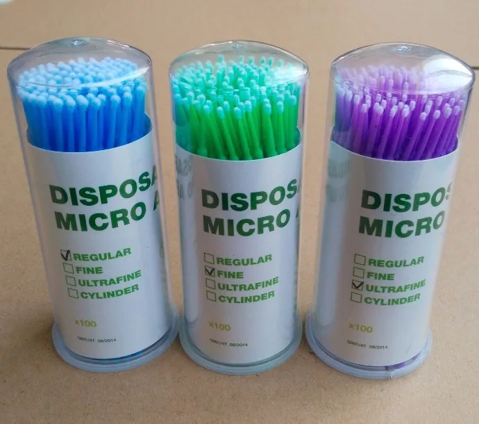 400pcs Disposable Micro Brush Tips Dental Lab Long GINGIVAL APPLICATOR