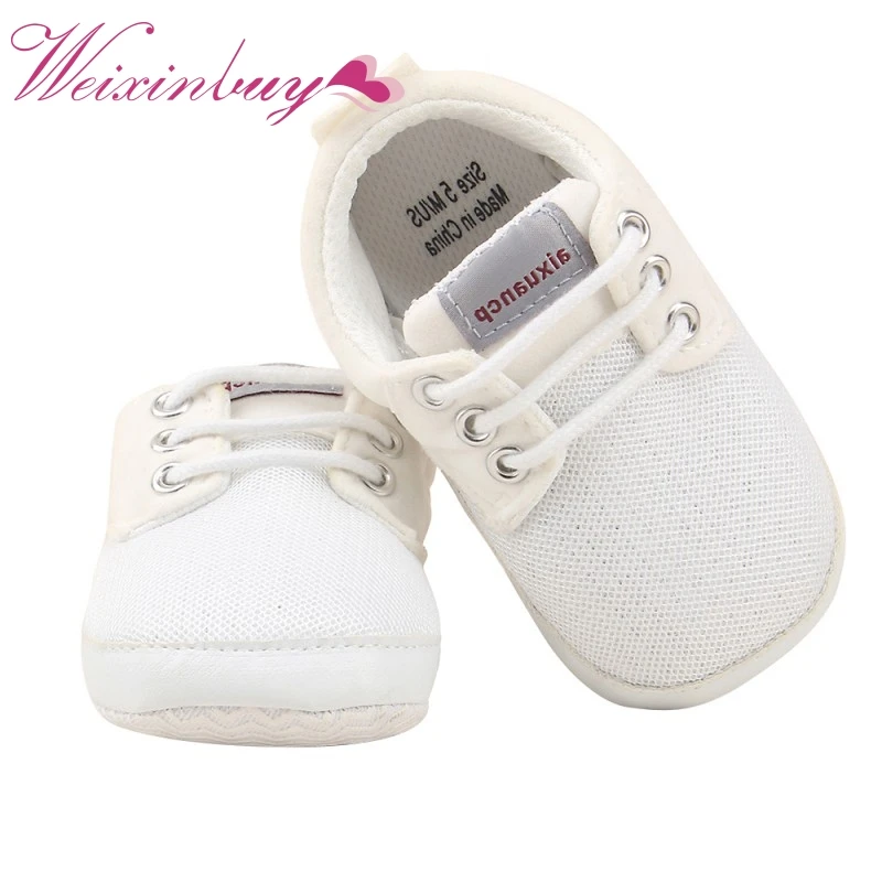 Весенне-Осенняя обувь на мягкой подошве для маленьких мальчиков, Тканевая обувь для новорожденных, обувь для мальчика, обувь для малышей 0-18 месяцев - Цвет: W