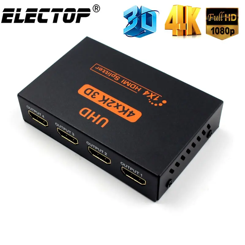 Разветвитель 4K HDMI Full HD 1080P видео переключатель 1 в 2 4 выхода усилитель двойной