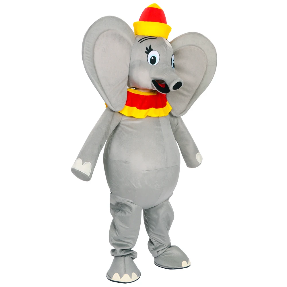 Костюм талисмана Dumbo Серый слон талисман cosutme нарядное платье для Хэллоуина Вечерние