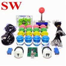 Аркада наборы сделай сам Запчасти USB 2 плеер аналого-цифровой преобразователь для ПК чехол для телефона из поликарбоната и 2/4/8 способ ZIPPYY джойстики и 16 x Аркады пуговицы для MAME Multicade