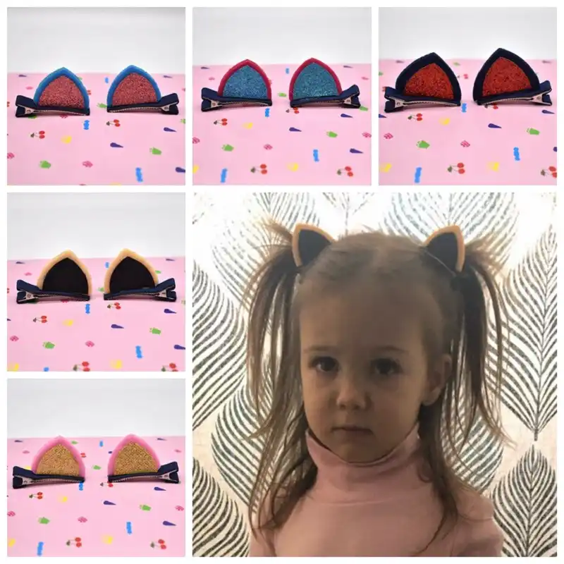 1 Pair 2pcs Newest Children Hair Clips Cute Crown Flowers Safety