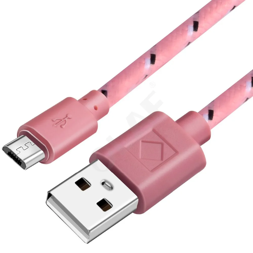 Micro USB кабель для синхронизации данных USB кабель для samsung Xiaomi Redmi LG Android Phone 1 m/2 m/3 m Быстрая зарядка Microusb телефонный кабель - Цвет: Pink