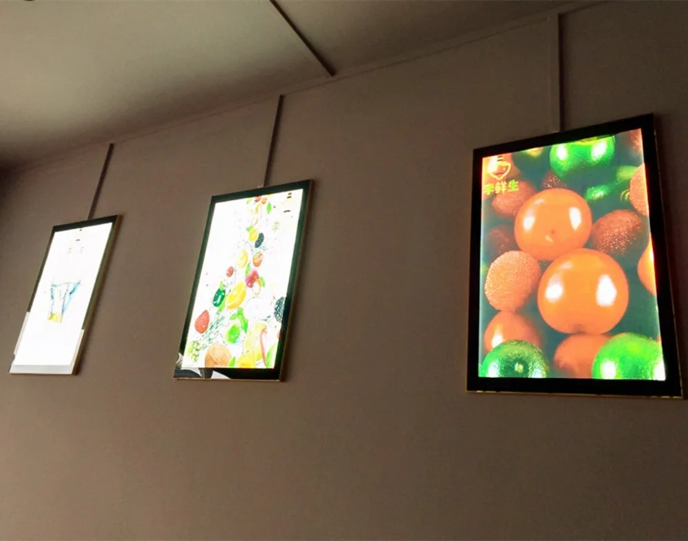 A2 Super Slim Aluminum Frame LED Illuminated Menu Light Boards