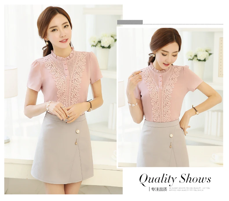 FREE SHIPPING Korean Blouse Embroidery OG0727