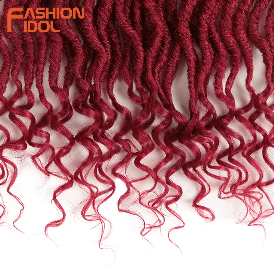 Мода IDOL Faux Locs Crotchet волосы для наращивания 20 дюймов вязанные крючком косички мягкие натуральные синтетические волосы Омбре синие коричневые волосы косички