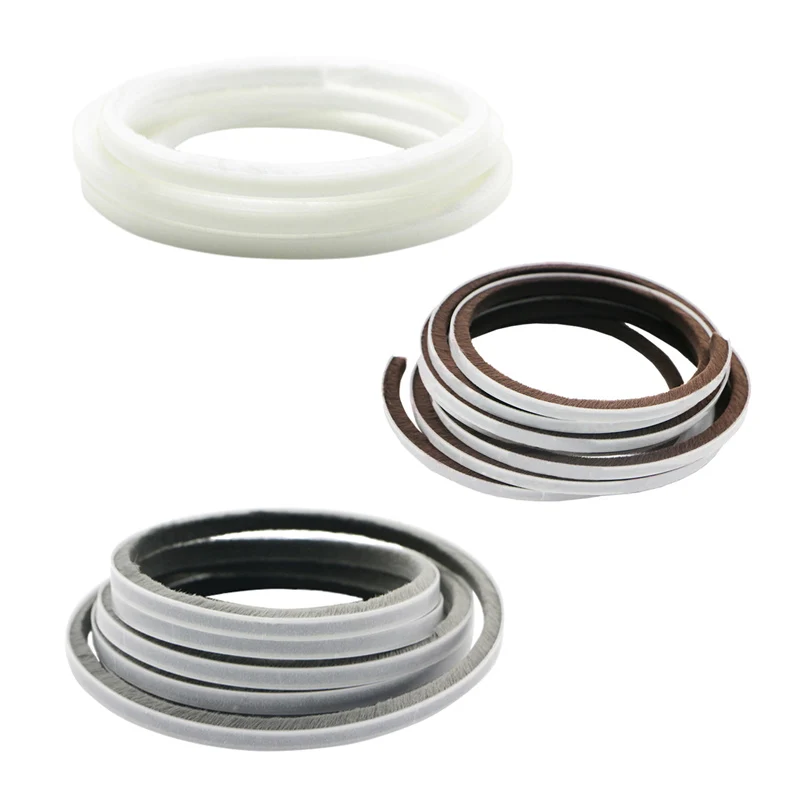 

1 Pcs Self Adhesive Seal Strip 5M Door Draught Excluder Brush Windproof Window Protector HVR88