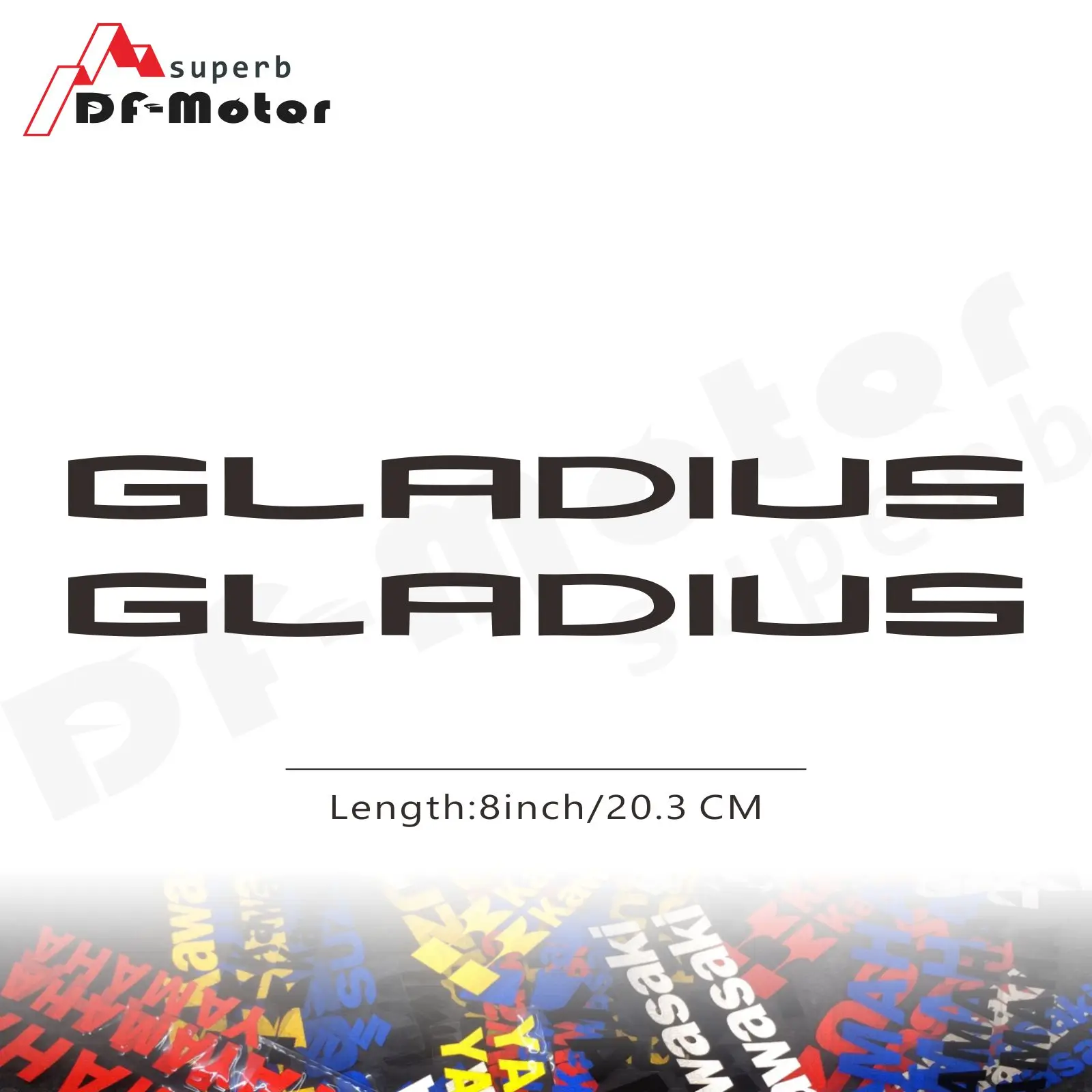 

8Inch Reflective Sticker Decal Motorcycle Car Sticker Wheels Fairing Helmet Sticker Decal For Suzuki Gladius 650 SFV650