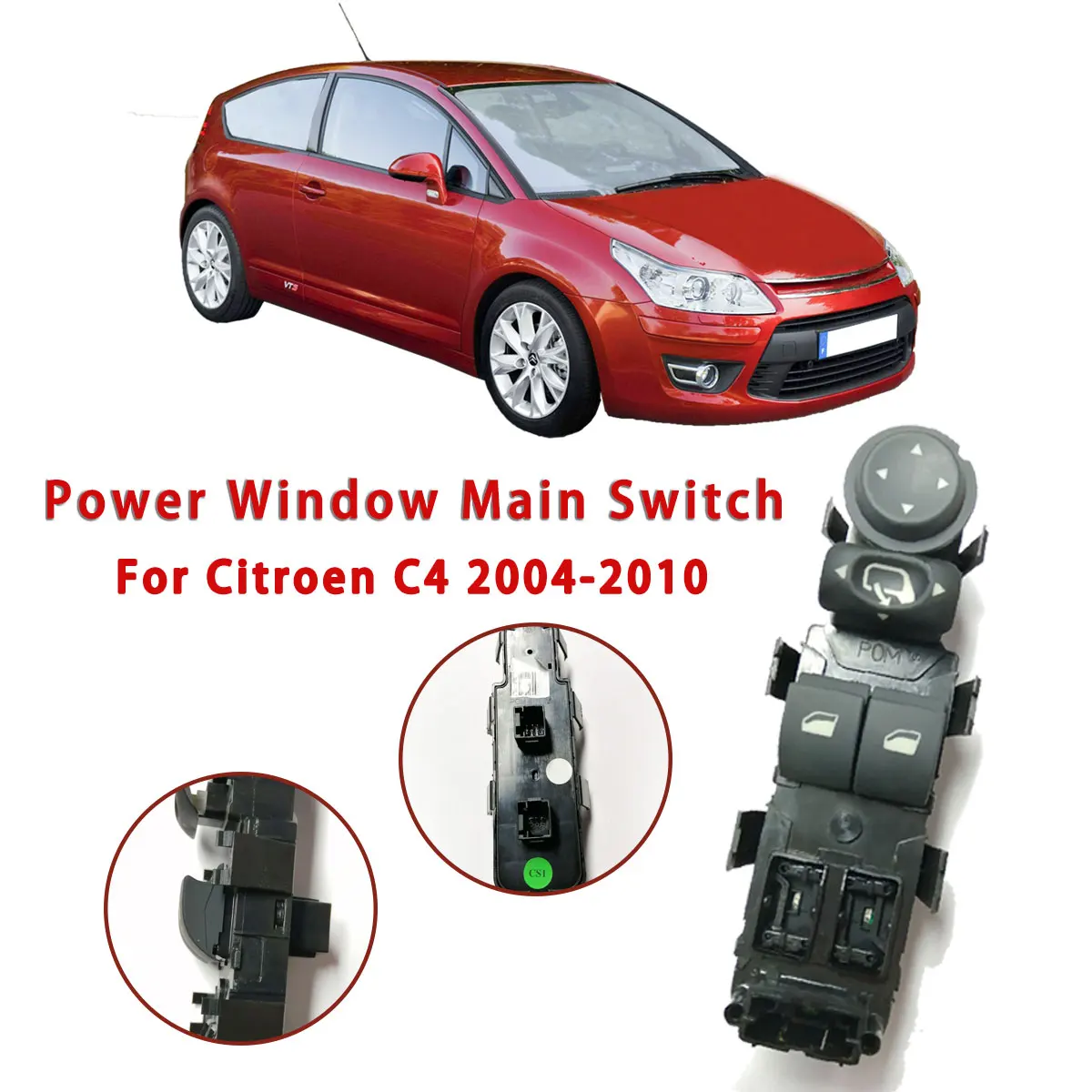 

Car Electric Master 2 4 Window Control Switch Panel 9 Pin 9651464277 6554.HE For Citroen C4 2004 2005 2006 2007 2008 2009 2010