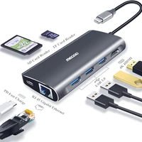 מחשב נייד מחשב נייד C USB Megoo Docking Station 8 ב 1 סוג C ל- VGA / HDMI / Ethernet / USB3.0 / PD Charge Docking Station עבור Surface Go / Mac Pro (1)