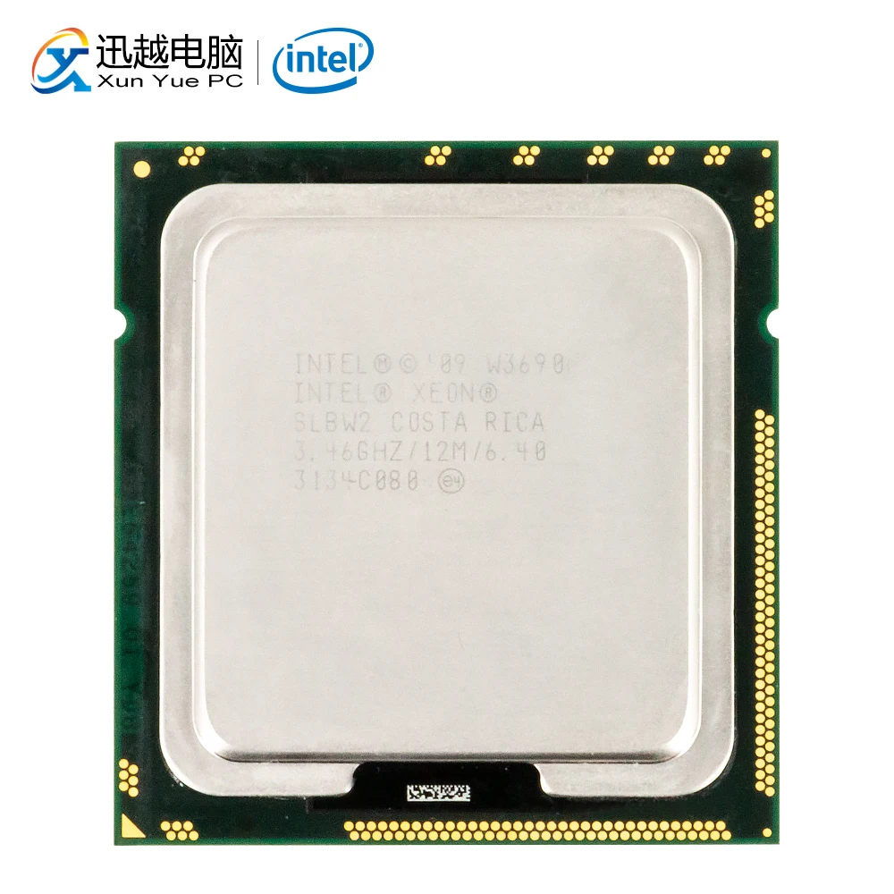 Intel Xeon W3690 настольный процессор W3690 шестиядерный 3,46 ГГц 12 МБ кэш L3 LGA 1366 серверный используемый ЦП