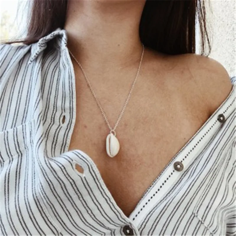 

Baloki Boho Cowrie Conch Shell Pendant&Necklace for Women Fashion Ocean Sea Beach Necklaces Bohemian Shell Jewelry Accessories