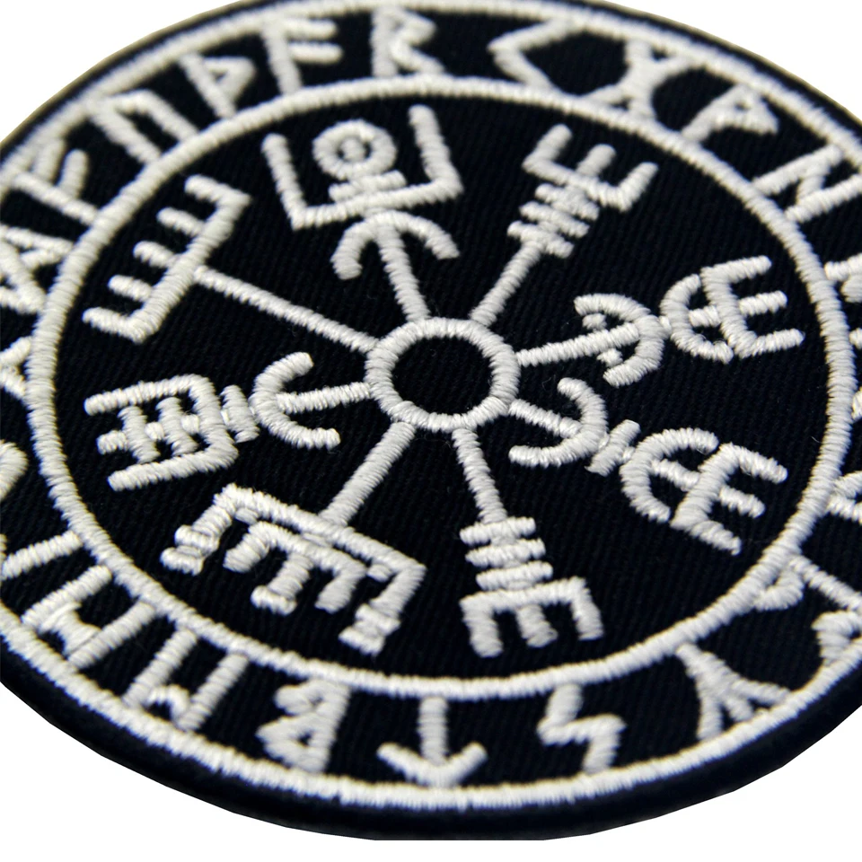 Нашивки Embird, 3D значки для одежды, светящиеся в темноте, Vegvisir, Викинг, компас, скандинавский крючок и петля, нашивка для шляпы, значок для подростков