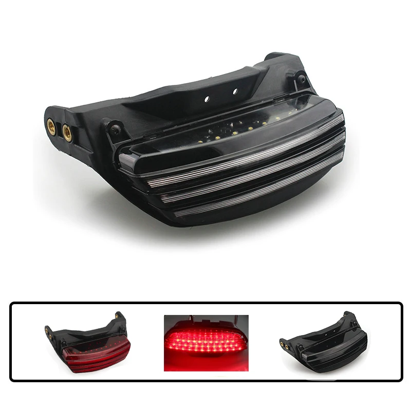 

Tri-Bar Fender LED License Plate Tail Light with Mounting Bracket for Harley Softail FXST