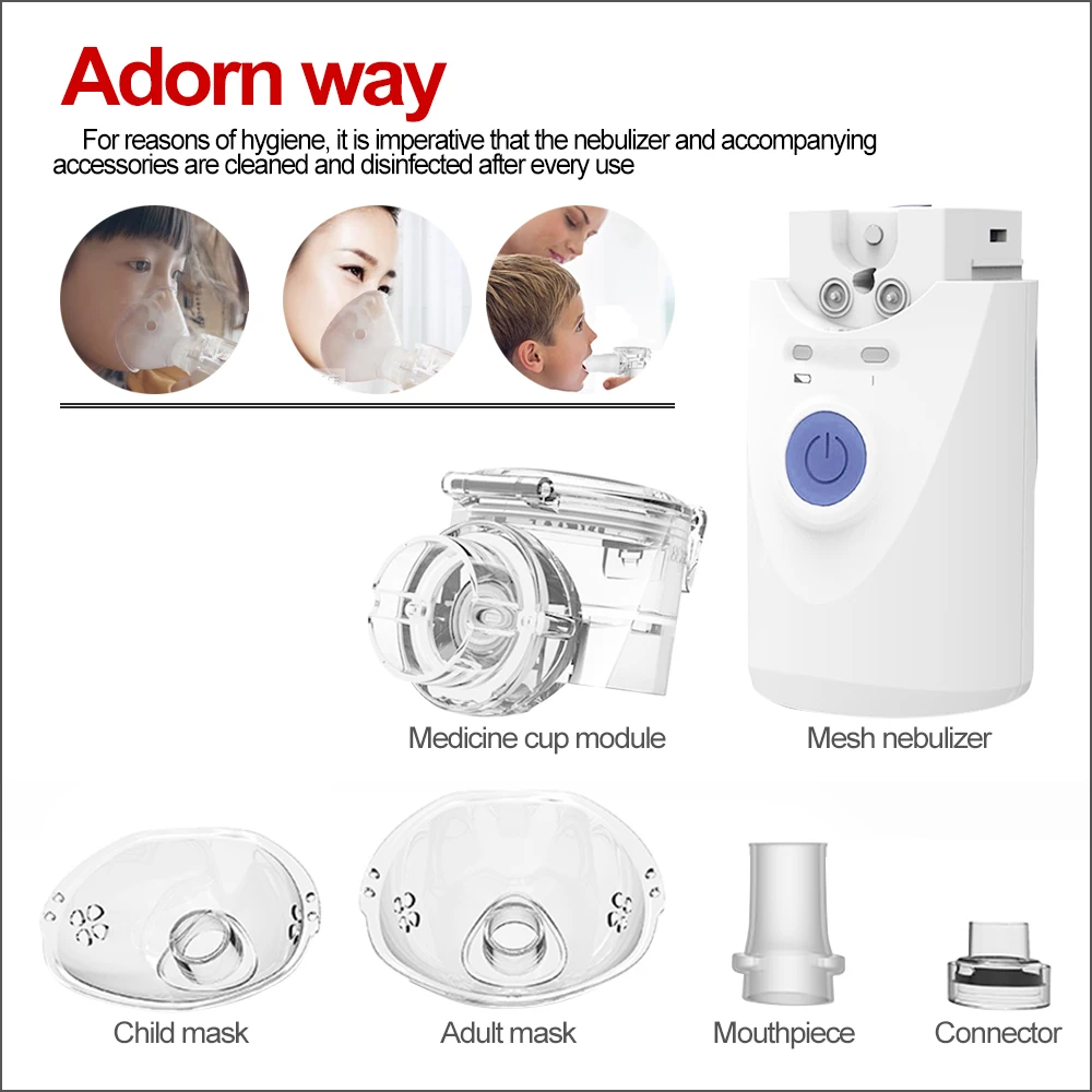 RZ الرعاية الصحية المحمولة البخاخات المنزل الأطفال الكبار الربو الاستنشاق مصغرة Nebulizador Automizer الرعاية يستنشق بخاخات بالموجات فوق الصوتية