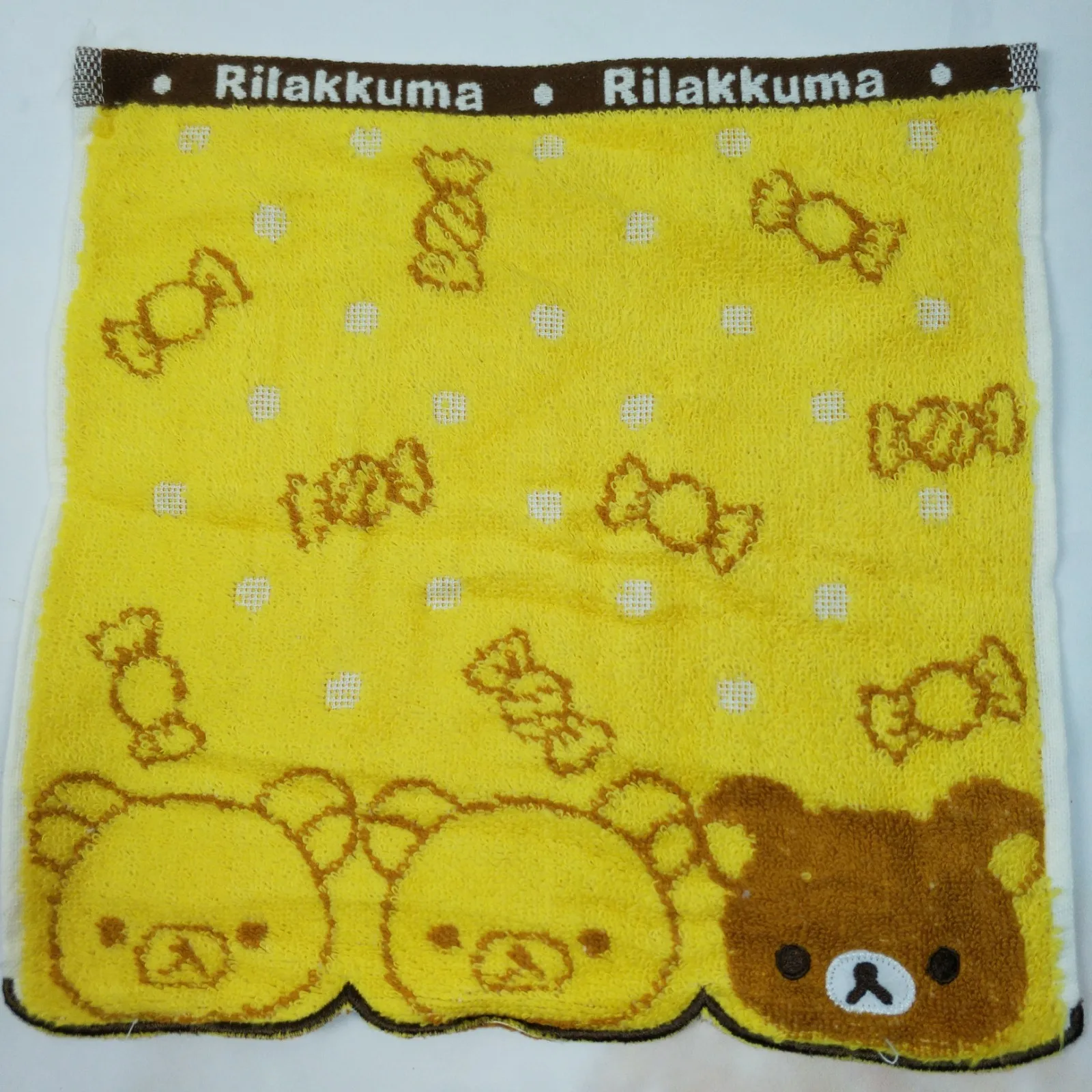 Горячая Распродажа хлопок роскошный Медведь Rilakkuma уход за кожей лица полотенце для рук полотенце листа подарок