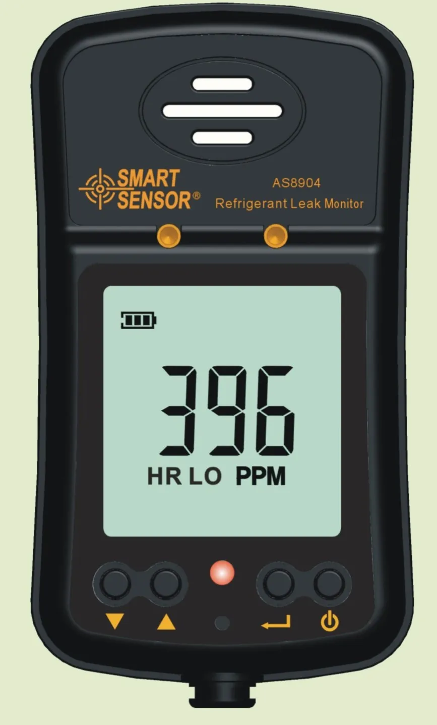 Ручной детектор утечки газа хладагента монитор 0-1000PPM Li-battery AS8904