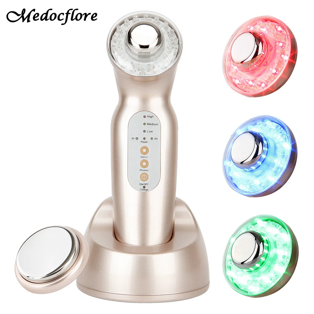 

2 in 1 Home use Health Beauty product machine ultrasonic vibration SPA LED Skin Rejuvenation Wrinkle acne treatment for beauty