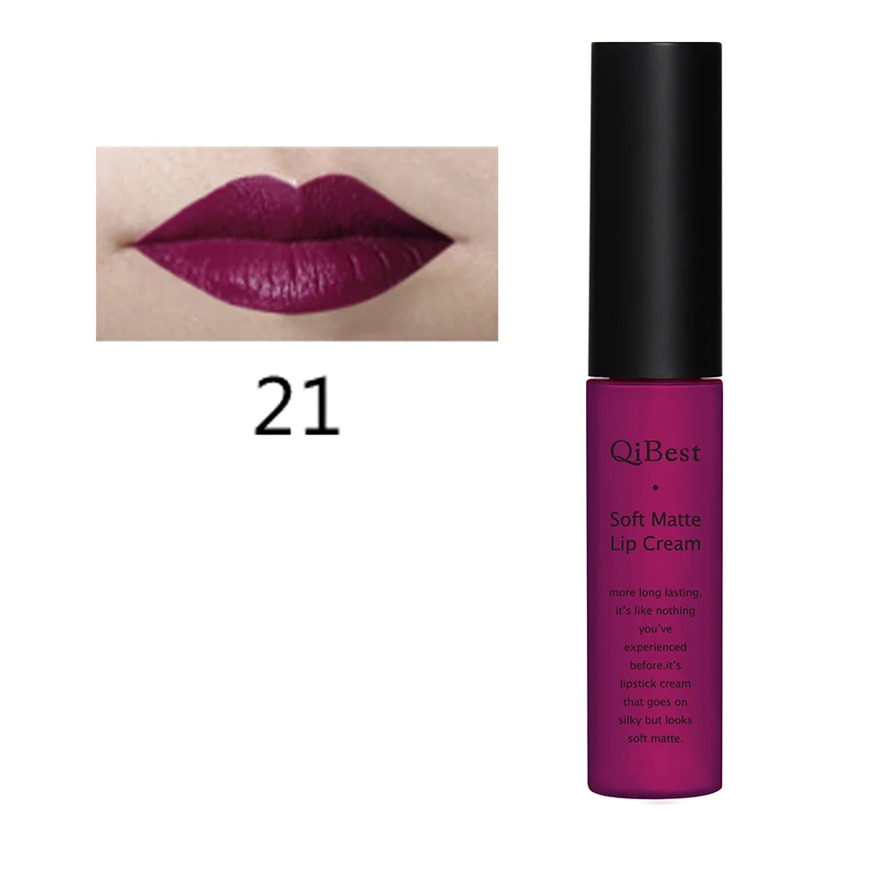 34 matte High quality nonstick cup orange pink nude color lip gloss wonderful lasting liquid lipstick does not fade |