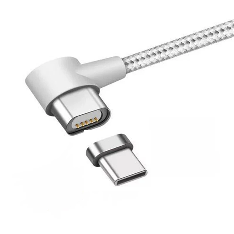 Dorwee 3 en 1 Cable magnético 90 grado tipo-c cbale para Xiaomi Redmi 4X Samsung S8 Nota 8 Micro USB tipo C 8 * pin Cable de datos