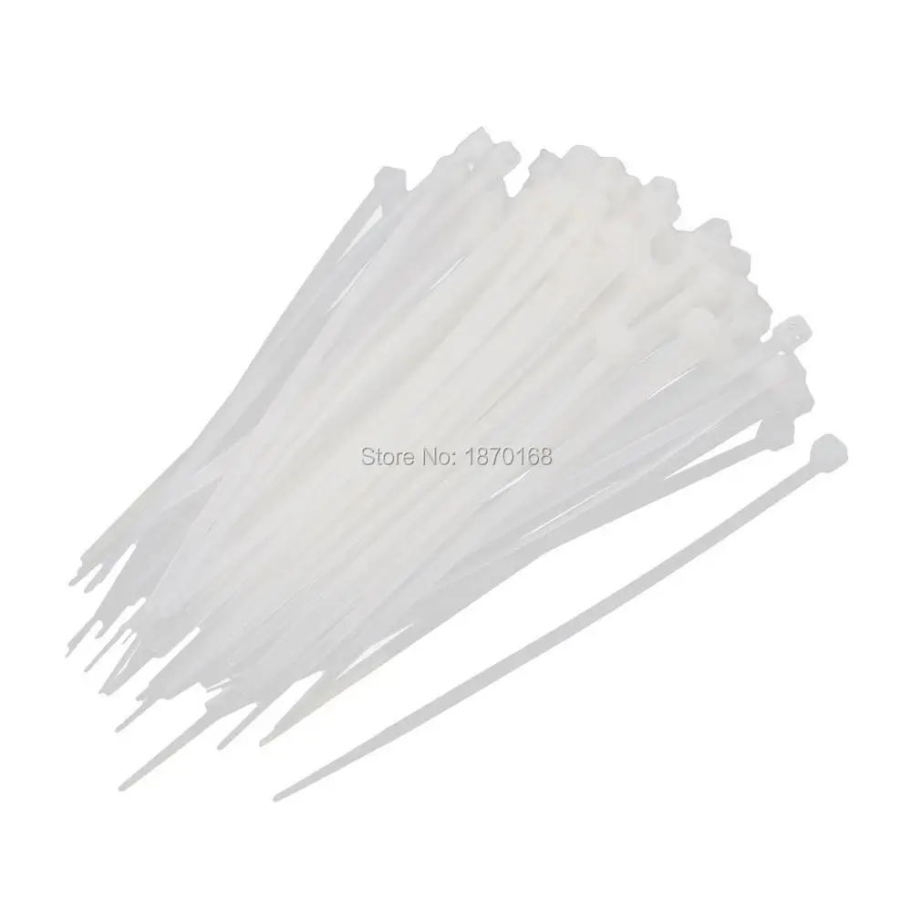 

3mm x 100mm Nylon Self Locking Cable Zip Ties Fastener Beige 100pcs