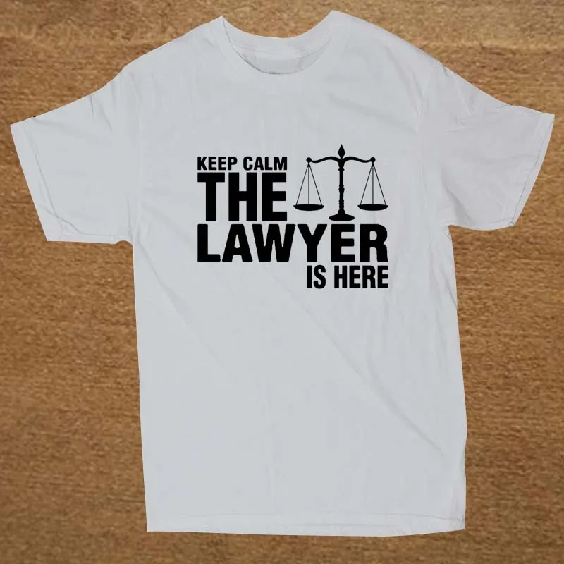 Keep Calm The Lawyer Is Here Valentine's Party T Shirt Funny Tshirt Mens Clothing Short Sleeve Camisetas T-shirt