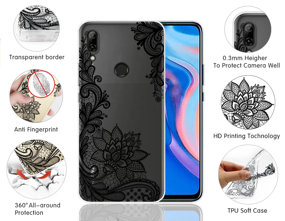 Чехол для Huawei P Smart Z 2019 мягкий прозрачный силиконовый чехол из ТПУ 6 59 дюйма чехлы