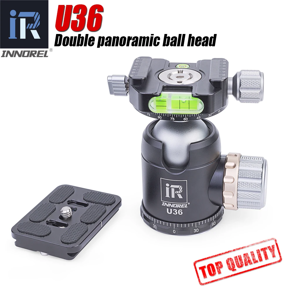 

INNOREL-U36 panoramic tripod & monopod ball head with quick release plate for 720 degree shooting bearing 20KG for Nikon Canon