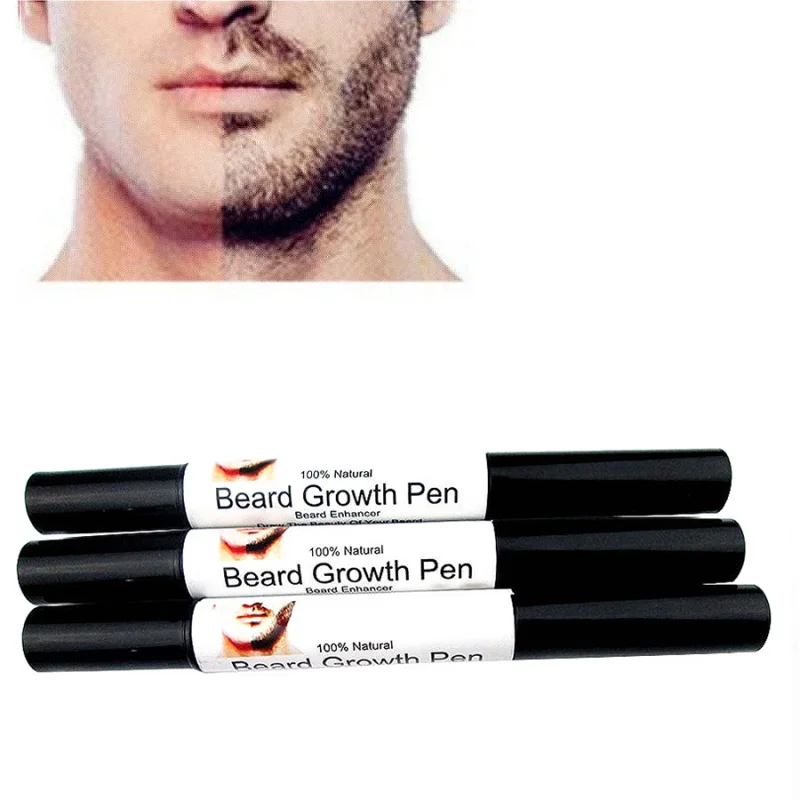 Image 1 pcs Fast Effective Face Beard whiskers moustache growth Enhance Enhancer style styling spray Shape Drawing liquid oil pen