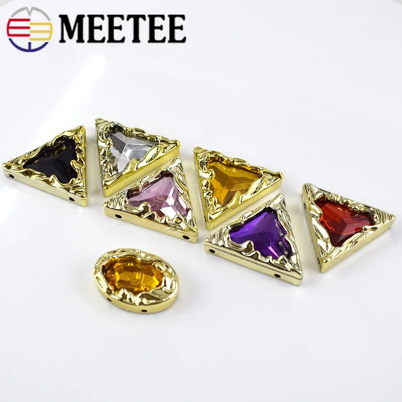 

Meetee 20pcs 27mm/18*25mm Acrylic Button Retro Rhinestone Decorative Buckle DIY Bag Skirt Garment Craft Sewing Accessories ZK900