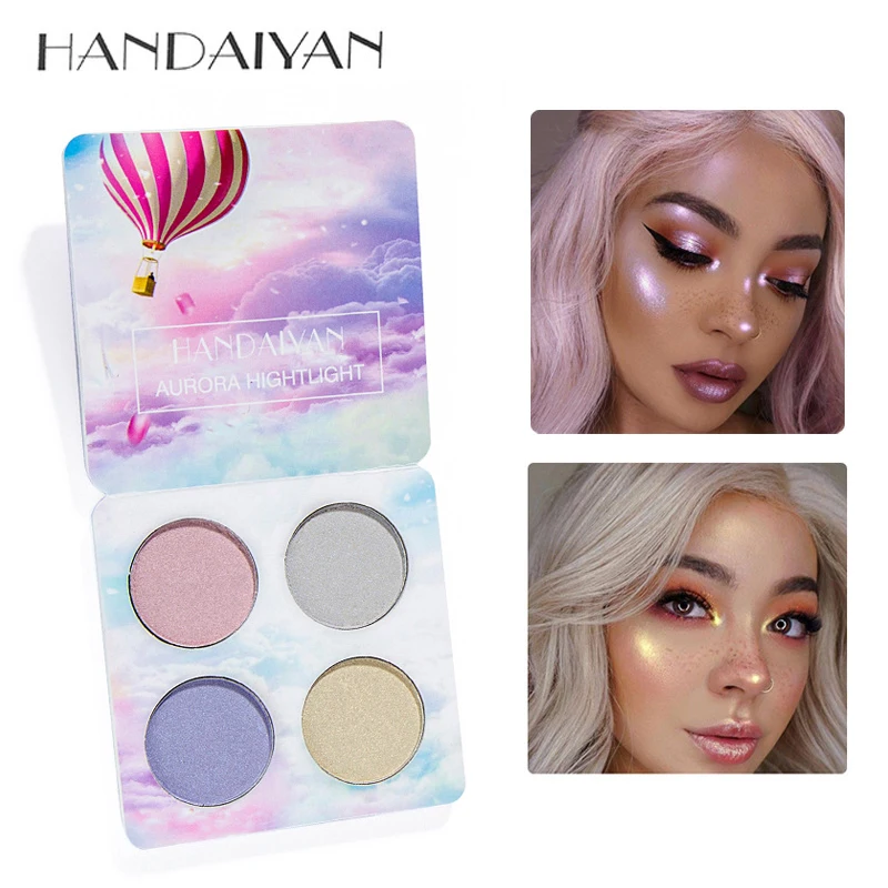 

Face Highlighter Powder Makeup Illuminator Contouring Base Brighten Glow Kit Bronzer Shimmer Rainbow Glitter Highlight Palette