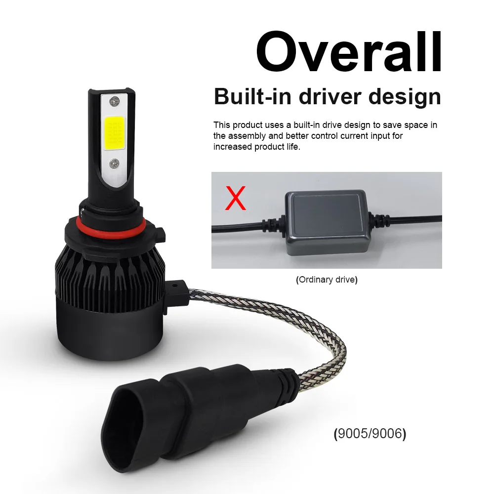 Car Headlight Bulb LED Lamp H4 Hi Low H7 H11 H1 H8 9005 9006 HB2 HB3 12V 55W 6000K 12000LM Turbo Led Lights Auto Headlights Kit Car Headlight Bulb LED Lamp H4 Hi Low H7 H11 H1 H8 9005 9006 HB2 HB3 12V 55W 6000K 12000LM Turbo Led Lights Auto Headlights Kit