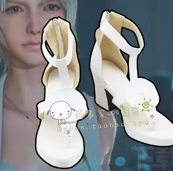 

Final Fantasy XV Lunafreya Nox Fleuret princess high heel cosplay costume Shoes boots punk lolita girls Sandals Custom