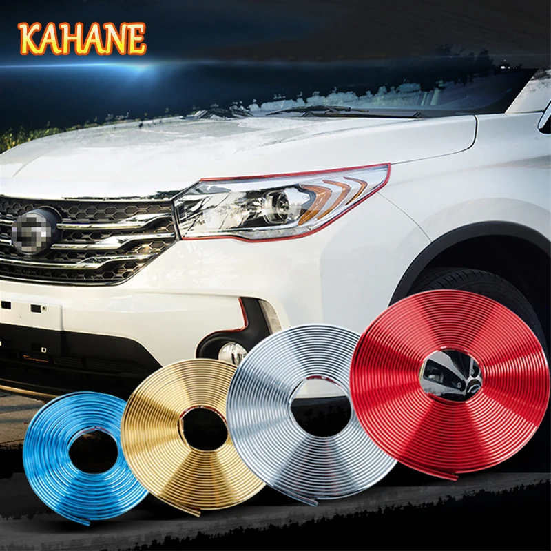 

KAHANE 8M Car Wheel Hub Tire Sticker Car Decorative Styling Strip Wheel Rim Tire Protection Care Covers Auto Accessories