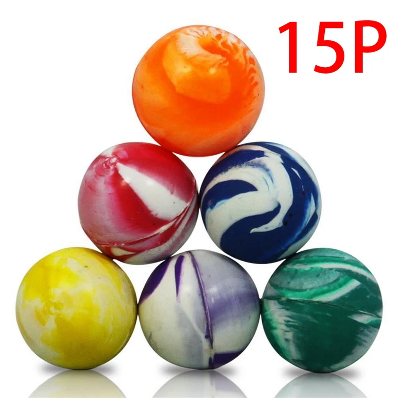 15Pcs Lovely Durable Bouncy Balls Rubber Bouncy Ball Dog Training