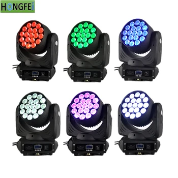 

6pieces 19X12W Zoom Dyeing lights RGBW 4in1 Zoom function moving head beam lights DMX512 function dj lights
