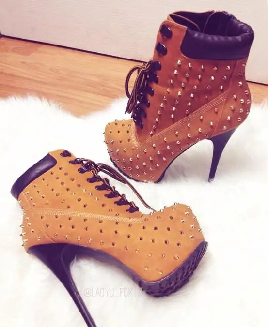 platform boots with spikes