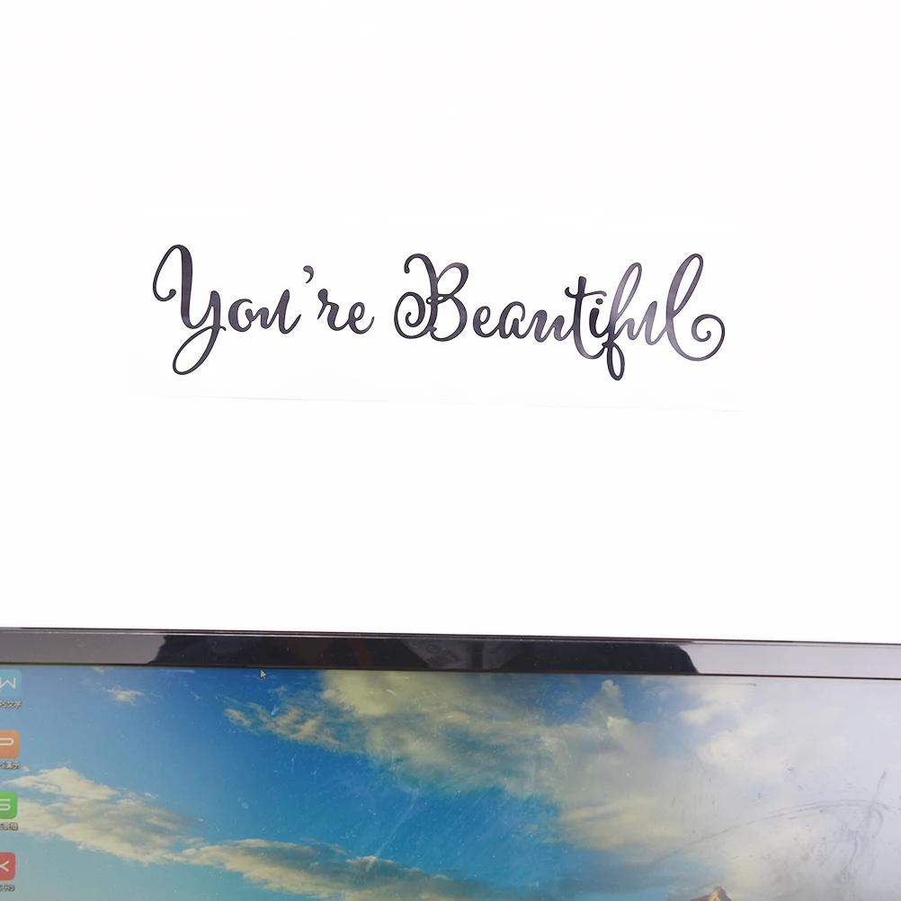 Наклейки на стену с надписью You Are Beautiful|stickers home decor|mirror stickers decorhome decor |
