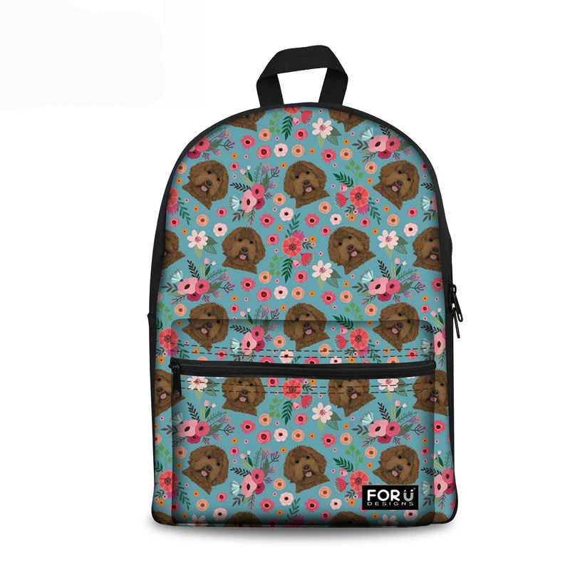 

Japanese School Bag Kids Labradoodle Flower Women Canvas Schoolbag Backpack For Teenager Girls Mochila Escolar Infantil