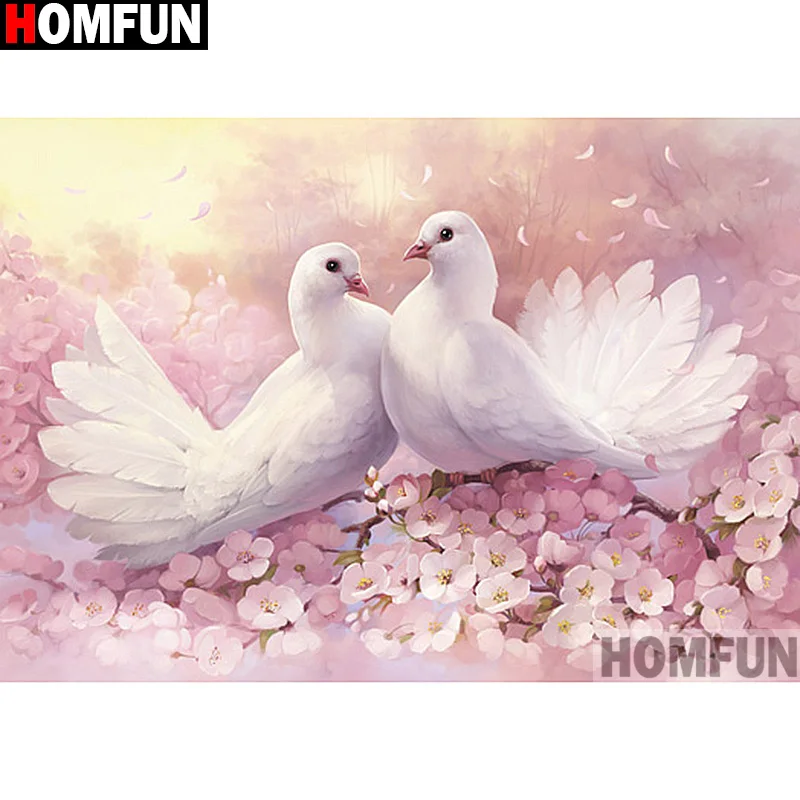 

HOMFUN Full Square/Round Drill 5D DIY Diamond Painting "Animal pigeon" Embroidery Cross Stitch 5D Home Decor Gift A13799