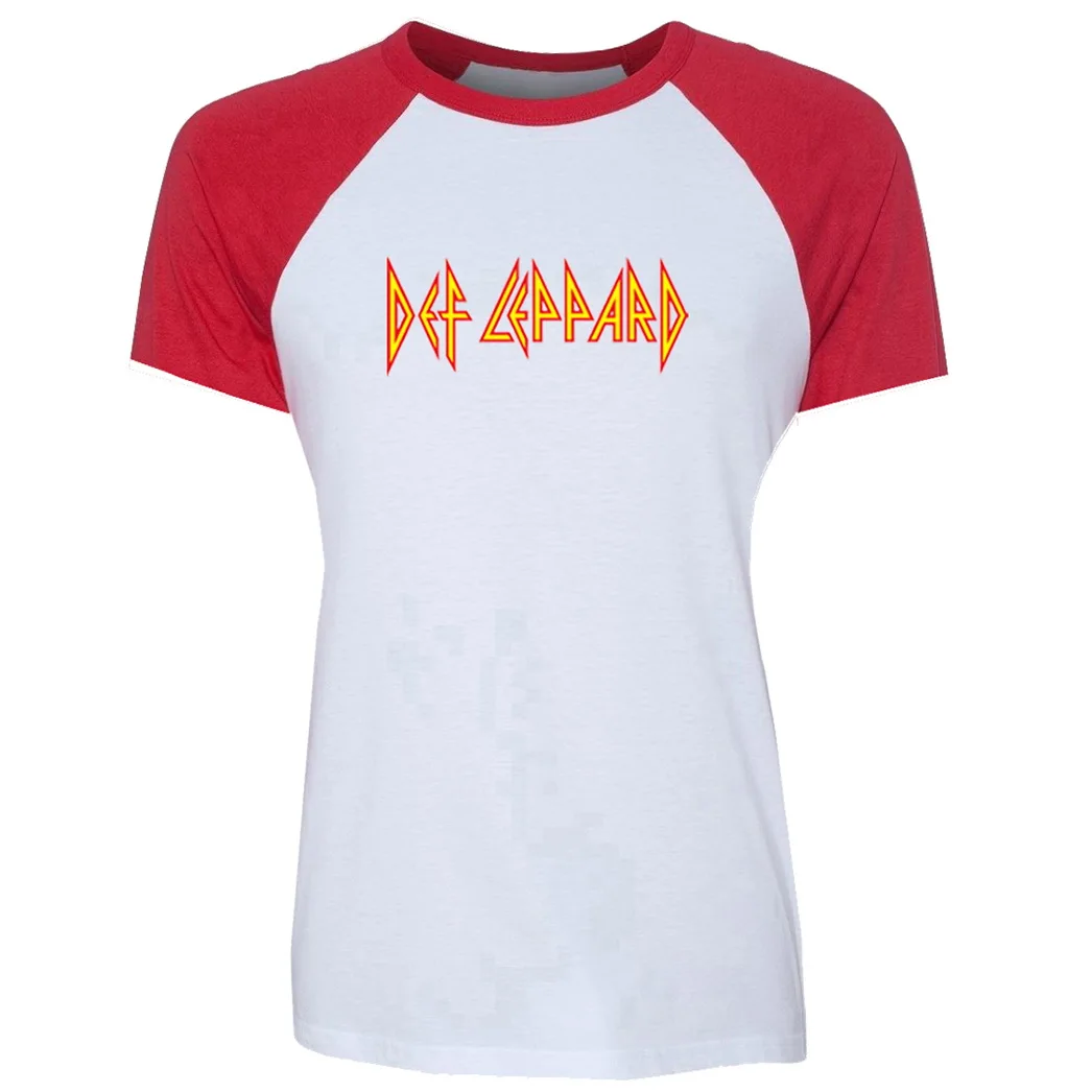 

Def Leppard Hard Rock Band Tee Shirts For Girl Lady Raglan Short Sleeve Funny T Shirt Women Basic Tops Fashion Hip Hop Clothes
