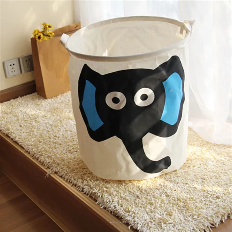 TTLIFE الكرتون الملابس القذرة سلة الغسيل الحقيبة الكتان الغسيل تعوق المنزل حقيبة تنظيف استخدام أكياس للطي لعبة تخزين
