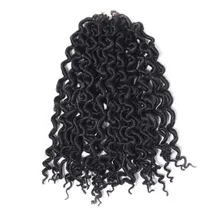 Qphair предварительно твист крючком синтетические волосы Extensions1 пакеты плетеные косы Омбре 2X Faux locs Curly волосы 2" 30 нитка