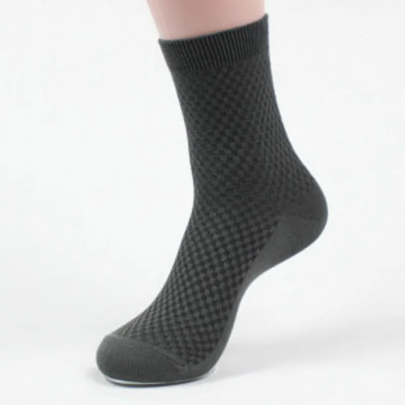 Мужские бамбуковые волокна носки брендовые Новые повседневные деловые антибактериальные дезодоранты дышащие мужские длинные носки