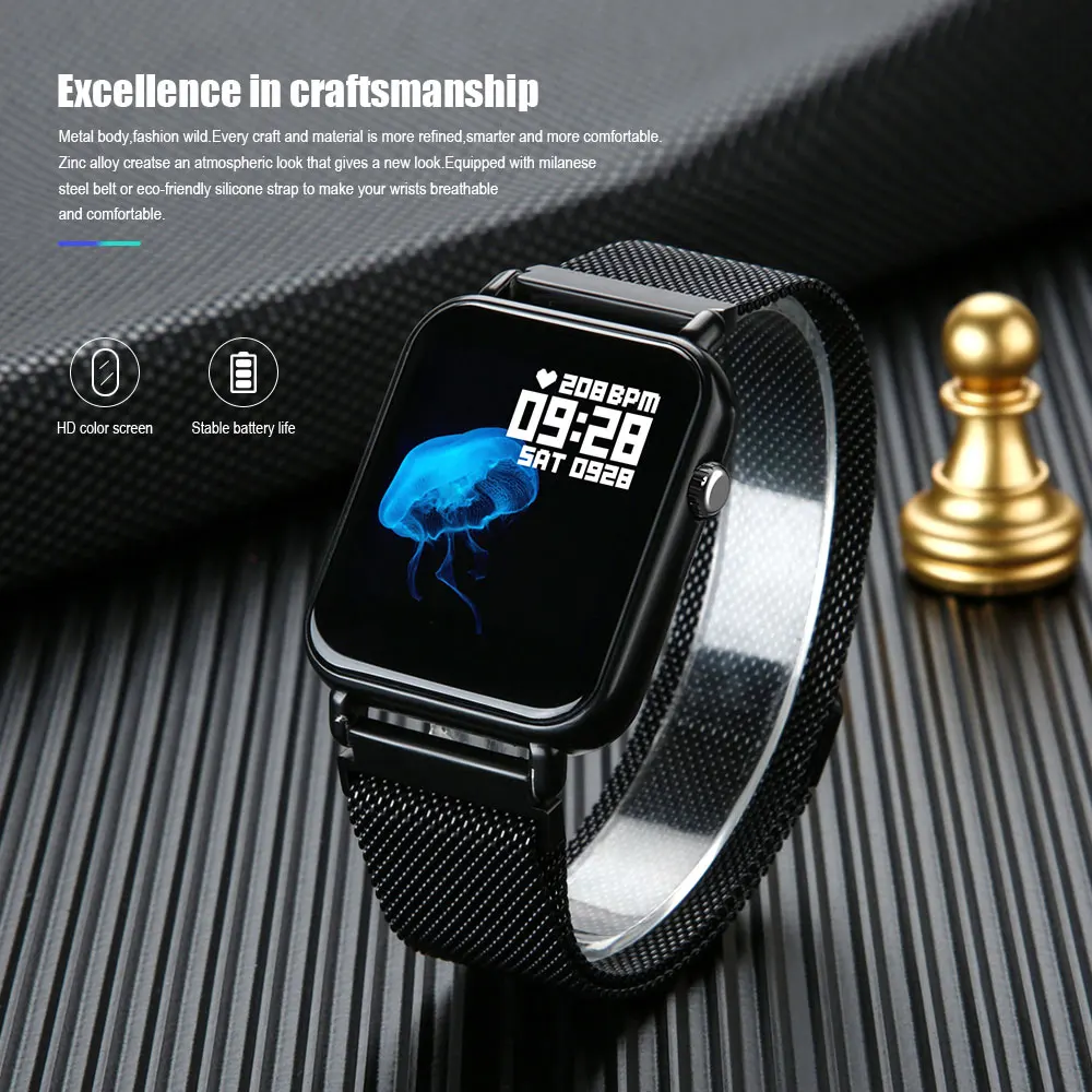  VERYFiTEK Blood Pressure Oxygen Smart Watch Heart Rate Monitor IP67 Fitness Bracelet Watch Women Me - 33019332947