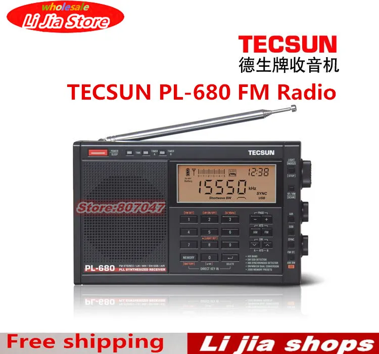 Original TECSUN PL 680 PL680 FM Radio Synthesized Receiver Stereo