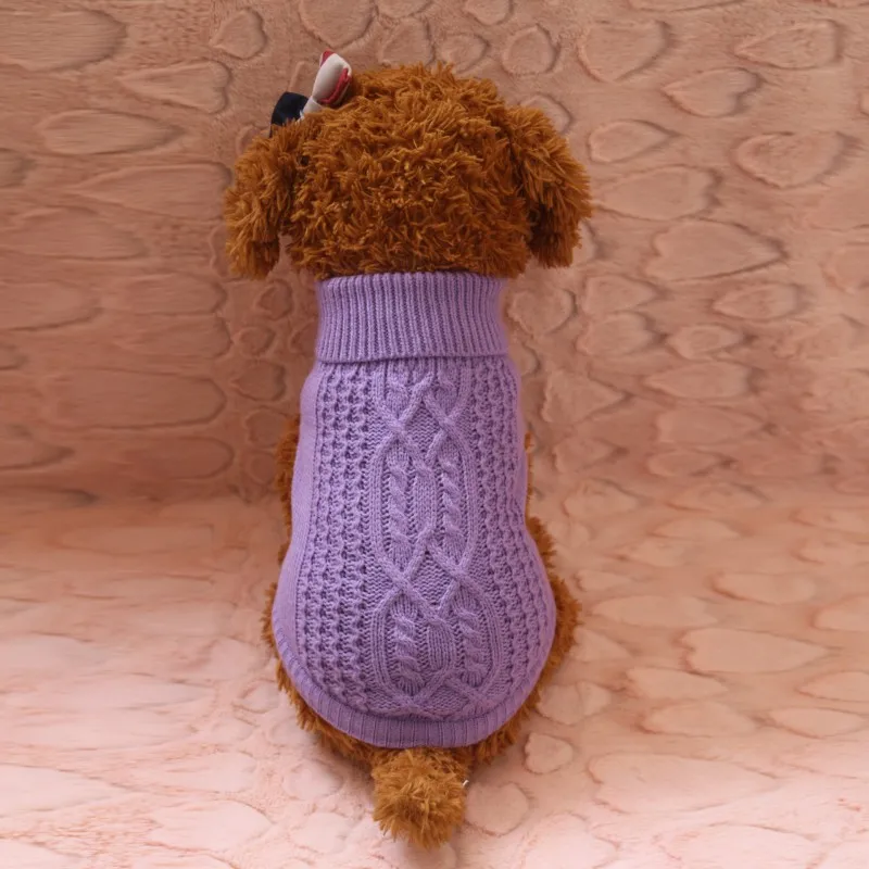 

Fashion Winter Solid Dog Sweater Pet Dog Cat Clothes Small and Large Dog Sweaters for Chihuahua Knit Dog Sweater For Puppy